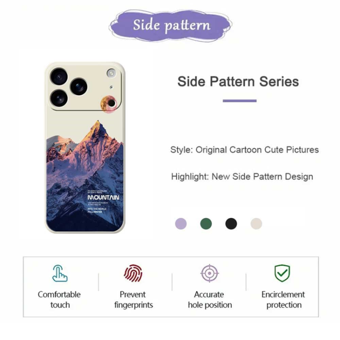 A-One Brand - iPhone 17 Pro Max Mobilskal Blue Snow Mountain TPU - Grön