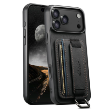 SUTENI - SUTENI iPhone 17 Pro Mobilskal Korthållare Litchi Läder