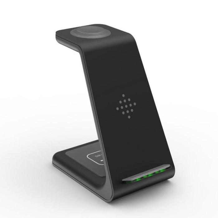 Tech-Protect - Tech-Protect 3-in-1 Trådlös laddare iPhone, Apple Watch, AirPods A8 - Svart