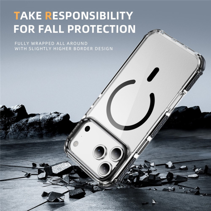 A-One Brand - iPhone 17 Pro Max Mobilskal MagSafe Kickstand - Svart