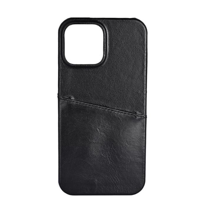 BUFFALO - BUFFALO äkta läder Skal iPhone 13 Pro Max - Svart