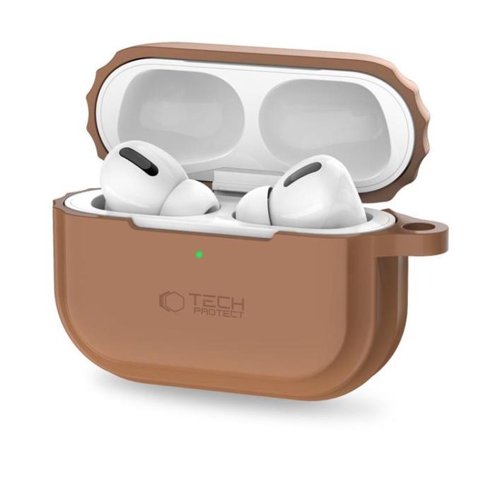 Tech-Protect - Tech-Protect Airpods Pro 1/2 Skal Silikon Rope - Brun