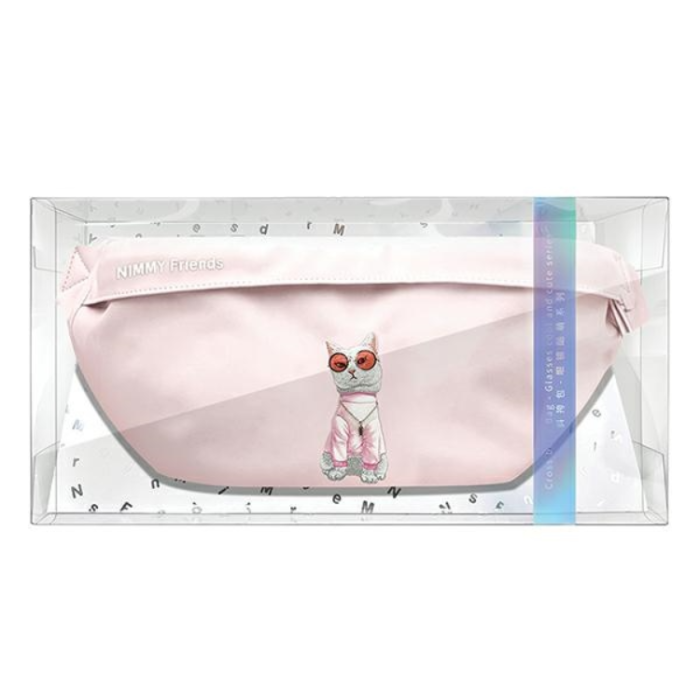 NIMMY - Nimmy Axelväska Crossbody Glasses Cool Cat - Pink