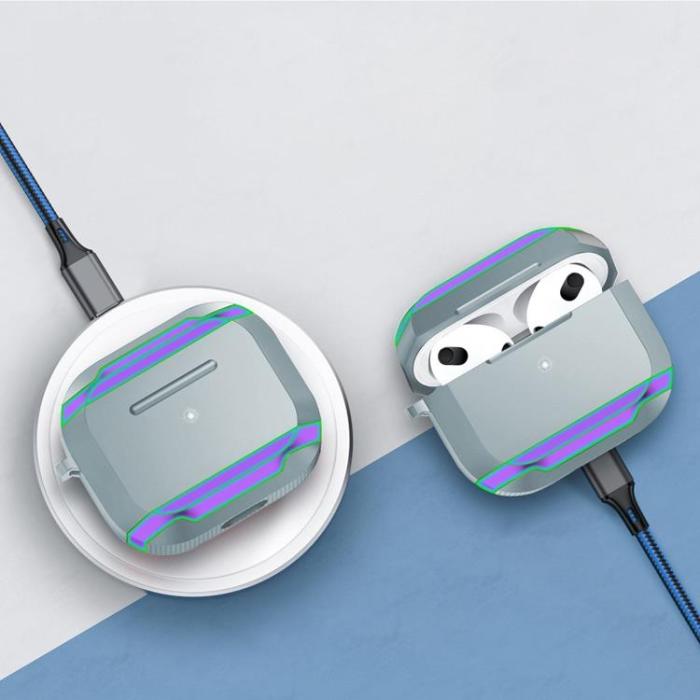 OEM - AirPods Pro 2 Skal Aluminium TPU - Blå/Svart