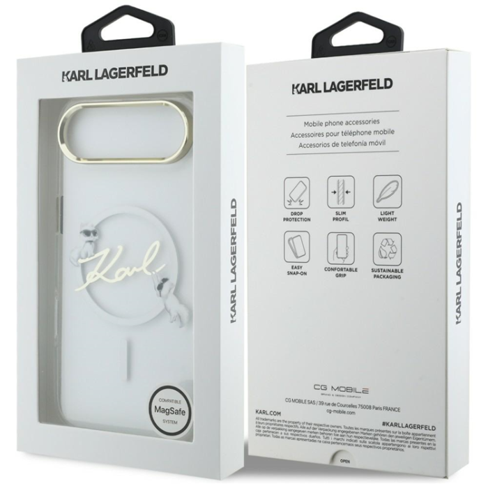 KARL LAGERFELD - Karl Lagerfeld iPhone Air Mobilskal Magsafe IML Choupettes Karl Script