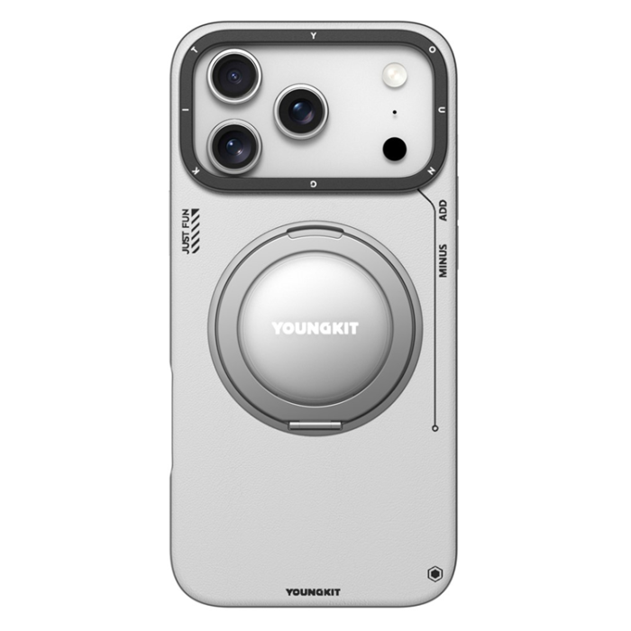 YOUNGKIT - YOUNGKIT iPhone 17 Pro Max Mobilskal Rotating Kickstand - Grå