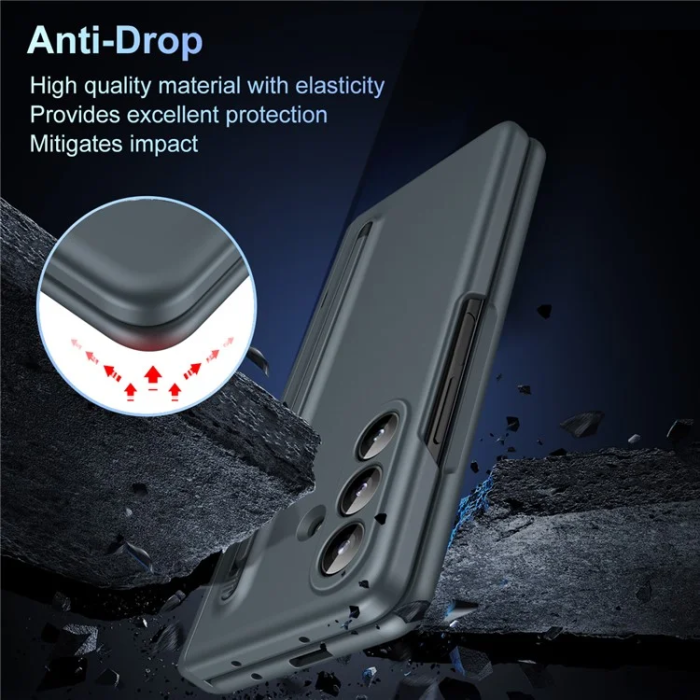 A-One Brand - Galaxy Z Fold 7 Mobilskal Kickstand med Stylus och Härdat Glas