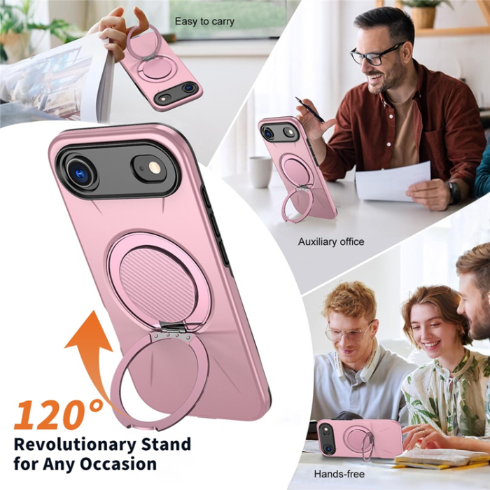 A-One Brand - iPhone Air Mobilskal MagSafe Rotating Kickstand - Rosa
