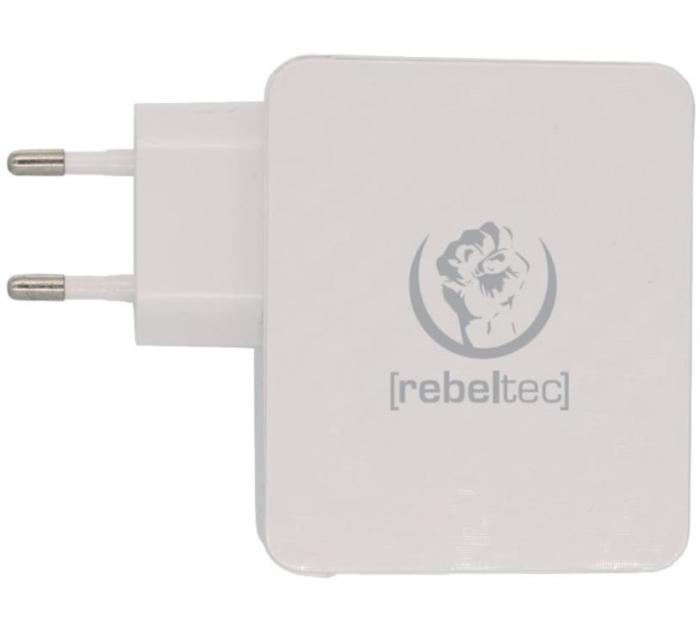 Rebeltec - Rebeltec Väggladdare 4x USB QC 3.0 H410 Turbo - Vit
