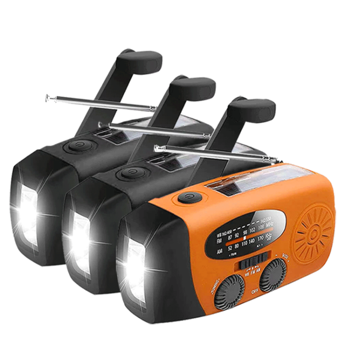 UTGATT1 - [3 PACK] Vevradio 2000mAh Powerbank, Ficklampa - 2 Svart 1 Orange