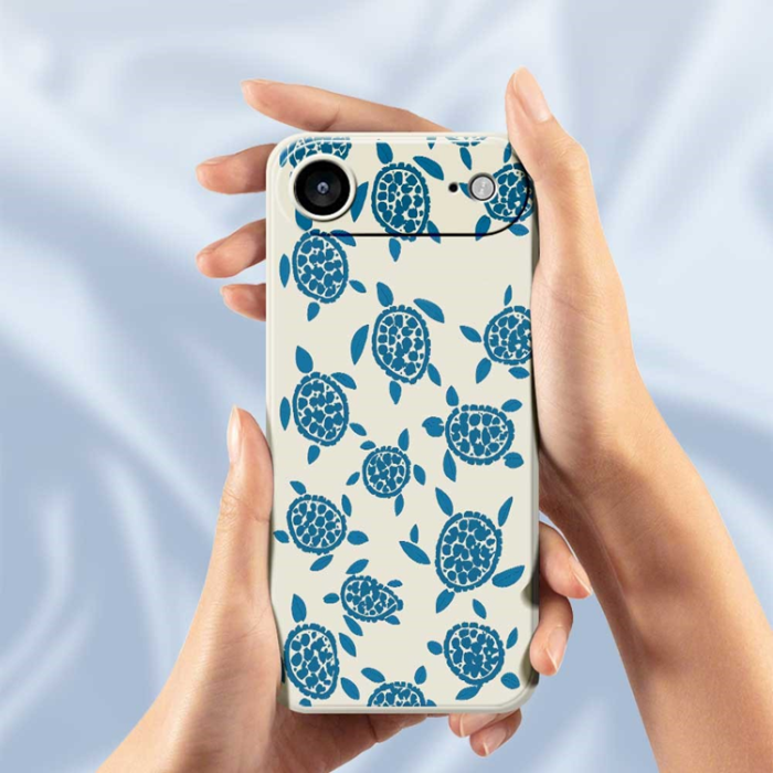 A-One Brand - iPhone Air Mobilskal Turtle Pattern Straight Edge - Grön