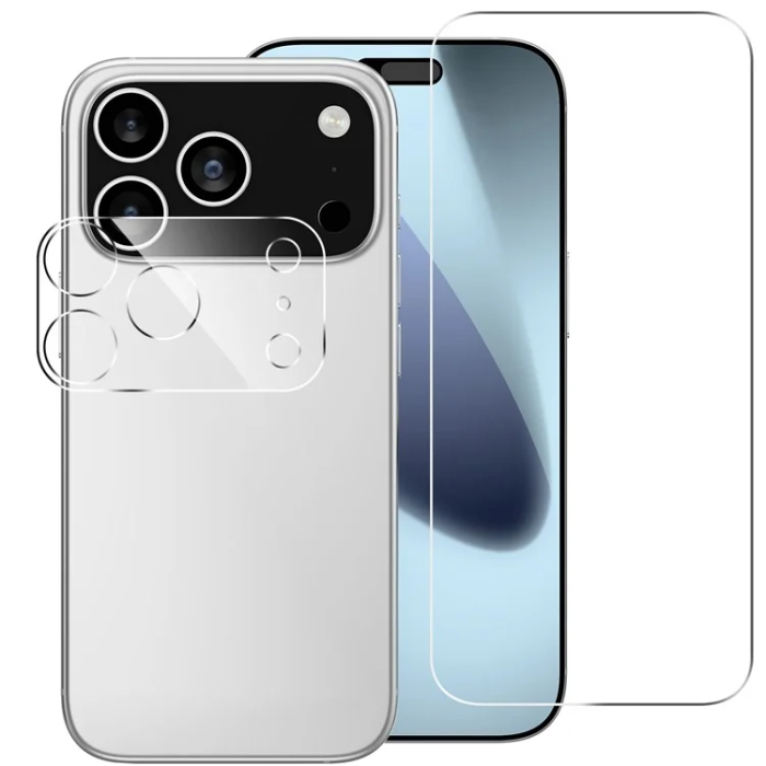A-One Brand - iPhone 17 Pro Härdat Glas Skärmskydd Plus Kameralinsskydd
