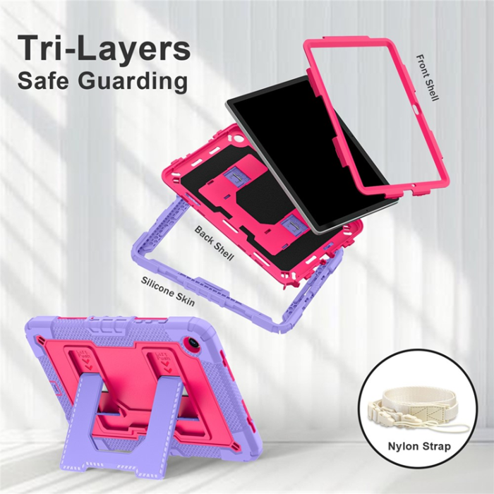 A-One Brand - Galaxy Tab A9 Plus Skal Kickstand Med Rem Anti Drop
