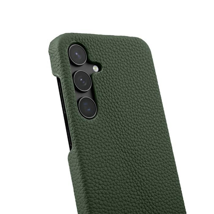Melkco - MELKCO Mobilskal till Samsung Galaxy S25 Äkta Läder Grön