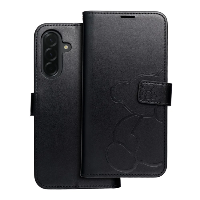 A-One Brand - Galaxy A36 5G Plånboksfodral Mezzo - Teddy Bear Svart