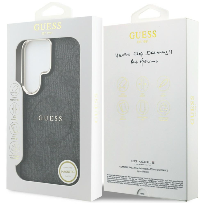 Guess - Guess Mobilskal För Galaxy S26 Ultra MagSafe 4G Embossed Ring - Svart