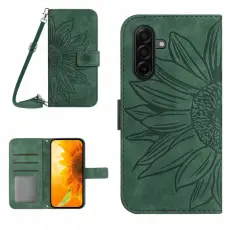 OEM - Samsung Galaxy S26 Pl&aring;nboksfodral Konstl&auml;der St&auml;ll - Gr&ouml;n