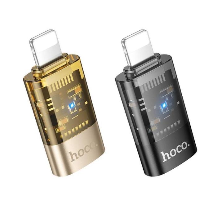 Hoco - Hoco USB-C Till Lightning Adapter OTG UA36A - Svart