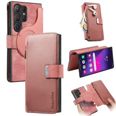 CASENEO - Caseneo Pl&aring;nboksfodral F&ouml;r Galaxy S26 Ultra Magnetic L&auml;der - Rosa