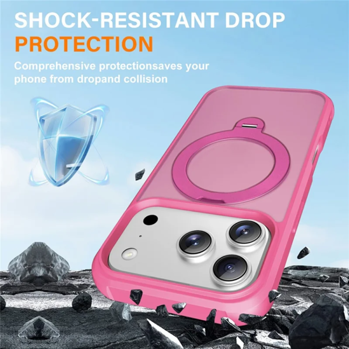A-One Brand - iPhone 17 Pro Max Mobilskal MagSafe Kickstand TPU + PC - Rose