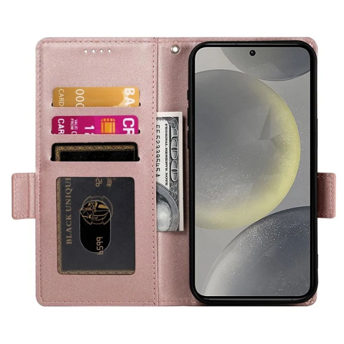OEM - Galaxy S25 Plus Plånboksfodral - Rosa Guld