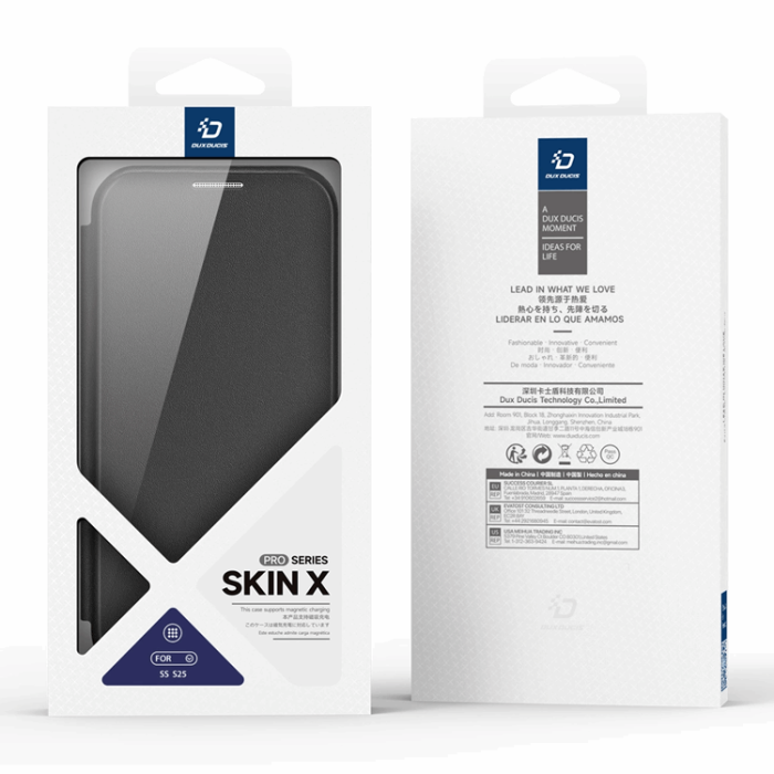 Dux Ducis - Dux Ducis Galaxy S25 Plånboksfodral MagSafe Skin X Pro - Svart