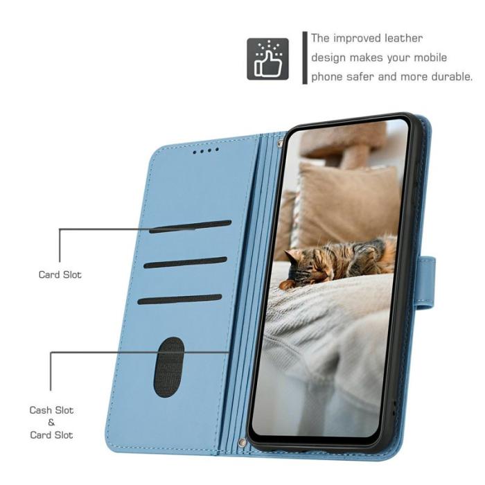 OEM - Plånboksfodral för Samsung Galaxy S26 Konstläder med rem - Blå