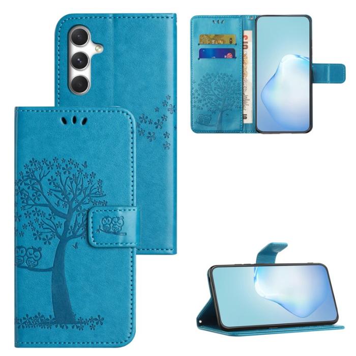 OEM - Plånboksfodral för Samsung Galaxy S26 Konstläder med rem - Blå