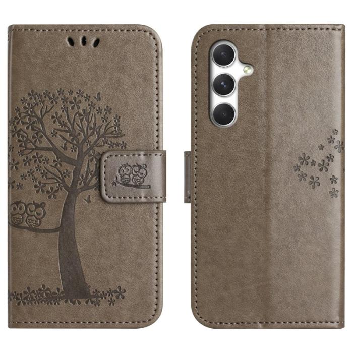 OEM - Plånboksfodral för Samsung Galaxy S26 Konstläder med rem - Grå