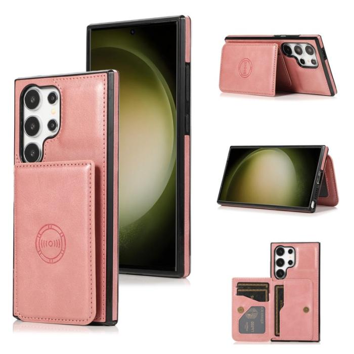 OEM - Mobilfodral för Samsung Galaxy S26 Ultra Kickstand Kortfack - Roséguld