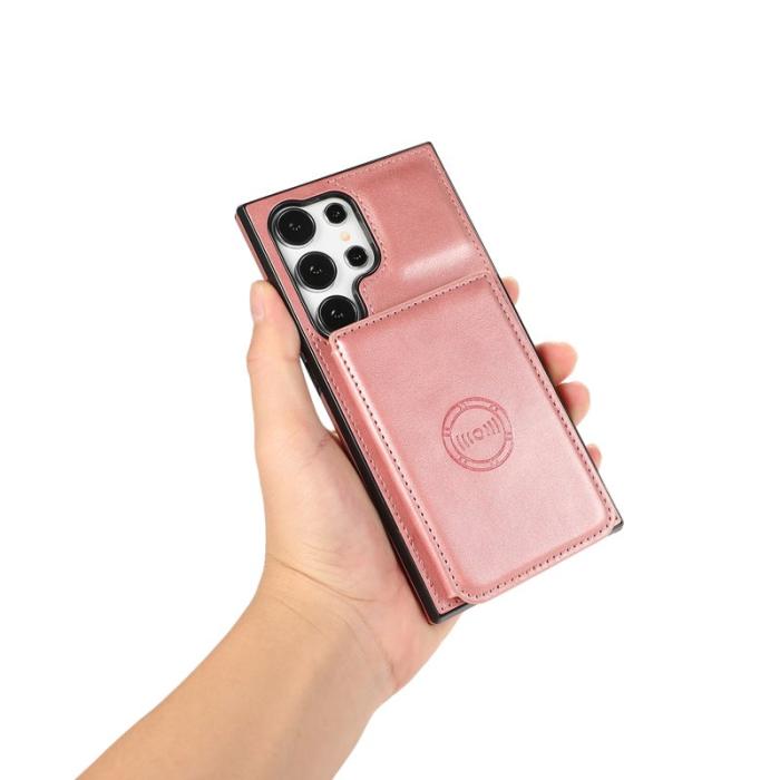 OEM - Mobilfodral för Samsung Galaxy S26 Ultra Kickstand Kortfack - Roséguld