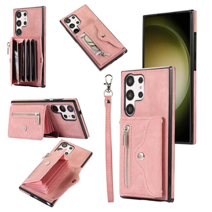 OEM - Mobilfodral för Samsung Galaxy S26 Ultra Kickstand Kortfack - Roséguld