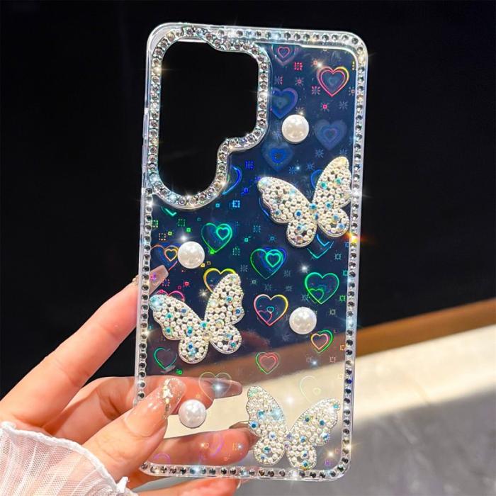 OEM - Mobilskal för Samsung Galaxy S26 Ultra Rhinestone TPU + PC - Transparent