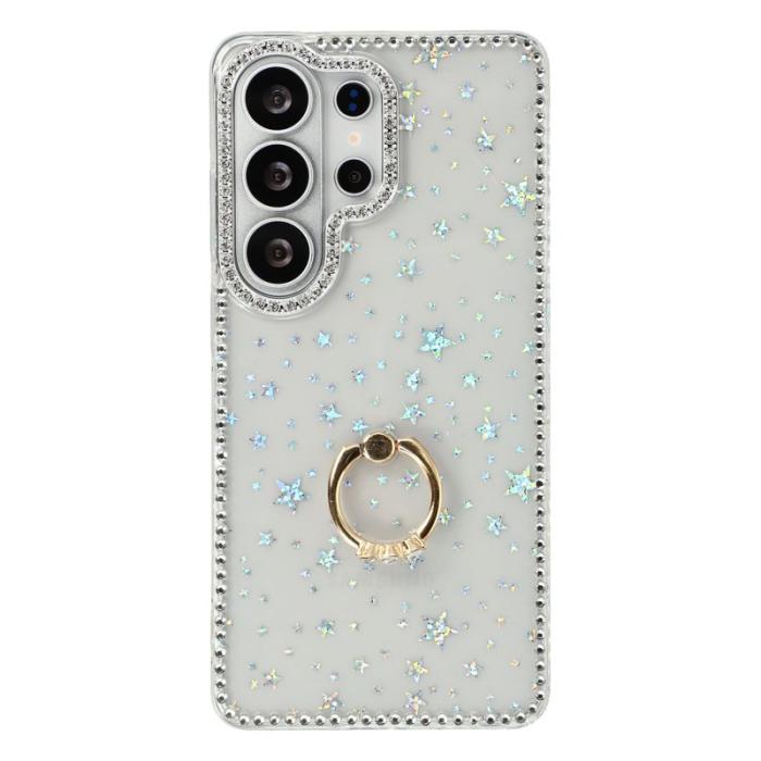 OEM - Mobilskal för Samsung Galaxy S26 Ultra Ring Kickstand TPU + PC - Transparent