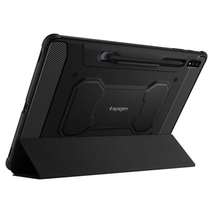 Spigen - Spigen Rugged Armor Pro Fodral Galaxy Tab S8/Tab S7 - Svart