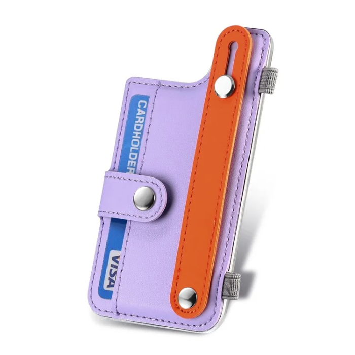 A-One Brand - Korthållare Kickstand PU-läder - Lila