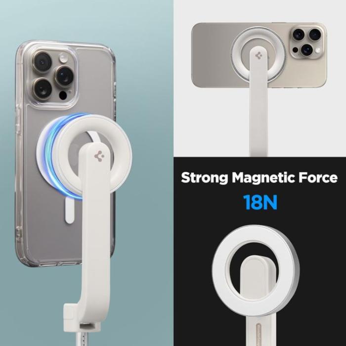 Spigen - Spigen Magsafe Selfiestick Bluetooth Tripod S571W - Beige