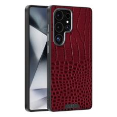 ABEEL - ABEEL Mobilskal till Samsung Galaxy S25 Ultra MagSafe &Auml;kta l&auml;der R&ouml;d