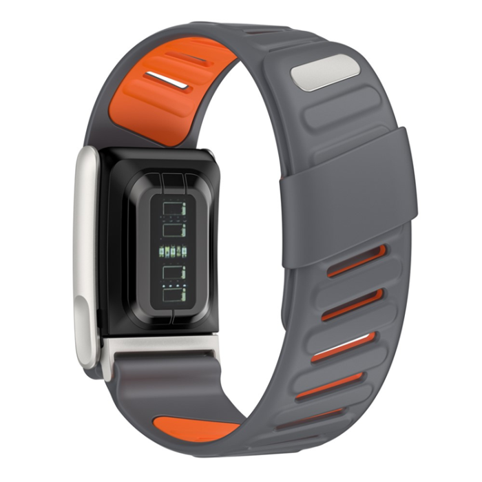 A-One Brand - Whoop Life Armband Silikon - Ljusgrå/Orange