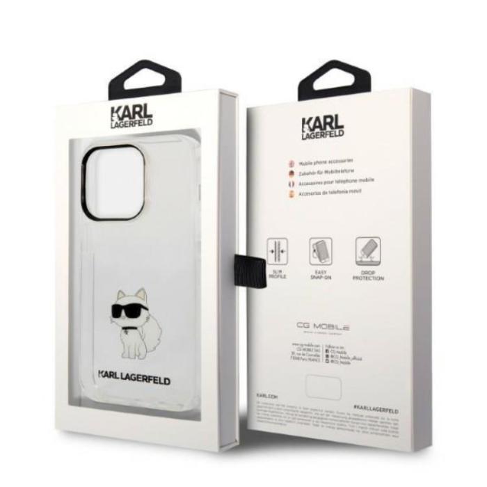 KARL LAGERFELD - Karl Lagerfeld iPhone 14 Pro Mobilskal Ikonik Choupette