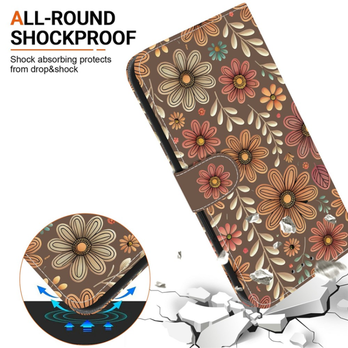 A-One Brand - Sony Xperia 10 VII Plånboksfodral Pattern Printing - Blossom