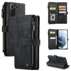 Caseme - CASEME Konstl&auml;der Pl&aring;nboksfodral till Samsung Galaxy S22 5G - Svart