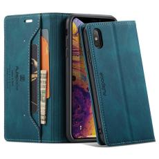 AUTSPACE - AUTSPACE A01 iPhone X/XS Pl&aring;nboksfodral Konstl&auml;der - Bl&aring;