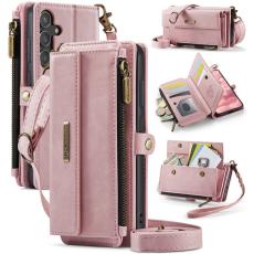 Caseme - CASEME Konstl&auml;der Pl&aring;nboksfodral till Samsung Galaxy S23 FE - Rosa