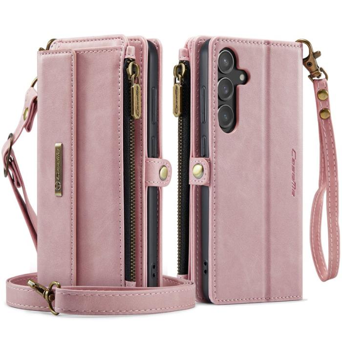 Caseme - CASEME Konstläder Plånboksfodral till Samsung Galaxy S23 FE - Rosa