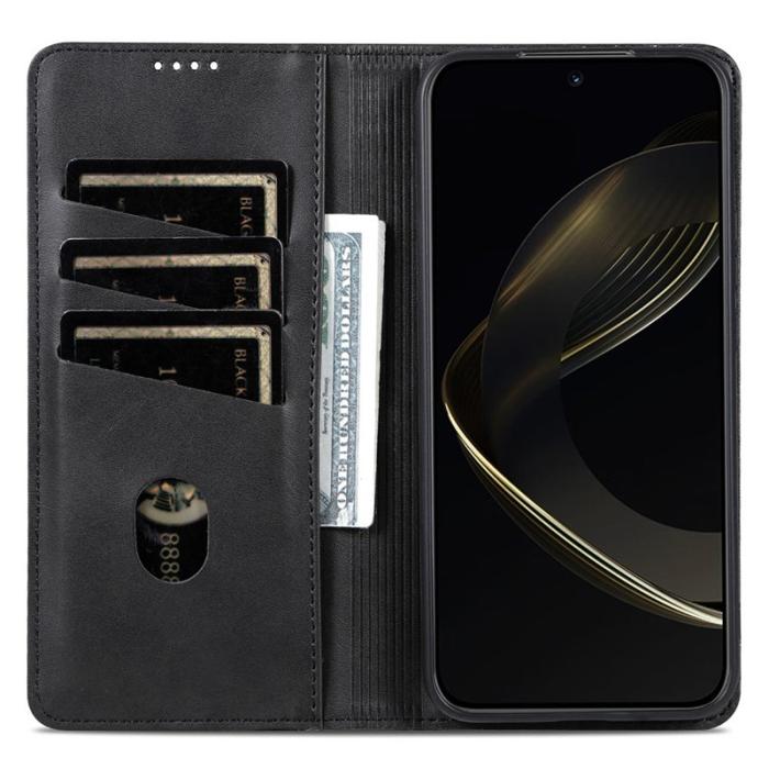 AZNS - AZNS Samsung Galaxy S25+ Plånboksfodral Konstläder - Svart