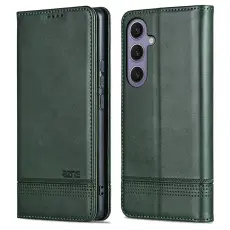 AZNS - AZNS Samsung Galaxy S25 Pl&aring;nboksfodral Konstl&auml;der - Gr&ouml;n