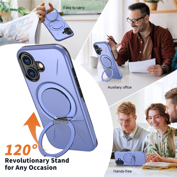A-One Brand - iPhone 17 Mobilskal MagSafe Rotating Kickstand - Lila