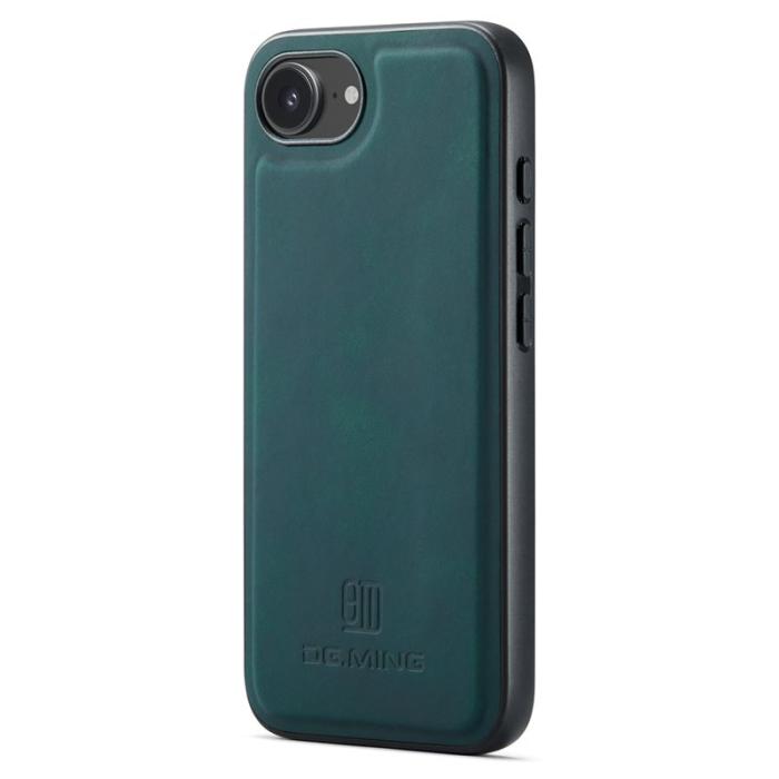 DG.MING - DG.MING Mobilskal till iPhone 16e PU Läder PC + TPU Hybrid Grön