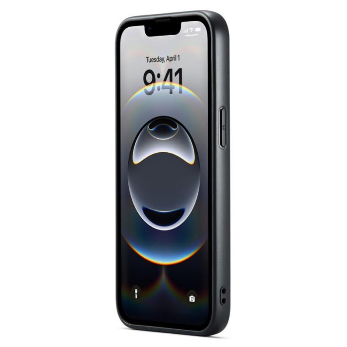 DG.MING - DG.MING Mobilskal till iPhone 16e PU Läder PC + TPU Hybrid Grön